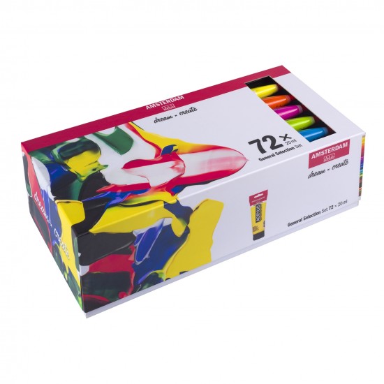 Acrylic 72 x 20ml Tubes Full Range of Amsterdam Standard Series Paints - of Royal Talens - Acrylic 72 x 20ml Tubes Full Range of Amsterdam Standard Series Paints - of Royal Talens -